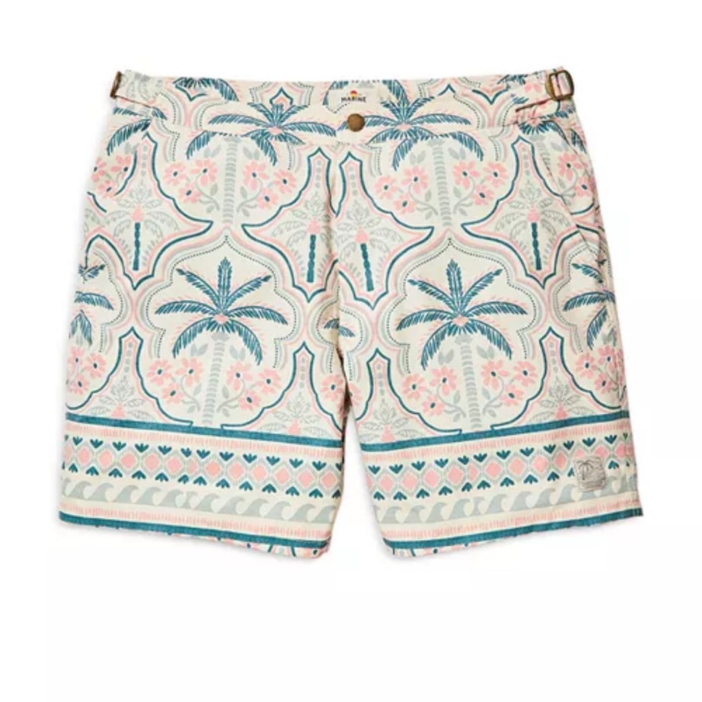 Marine Layer Border Palm Print Men's Shorts